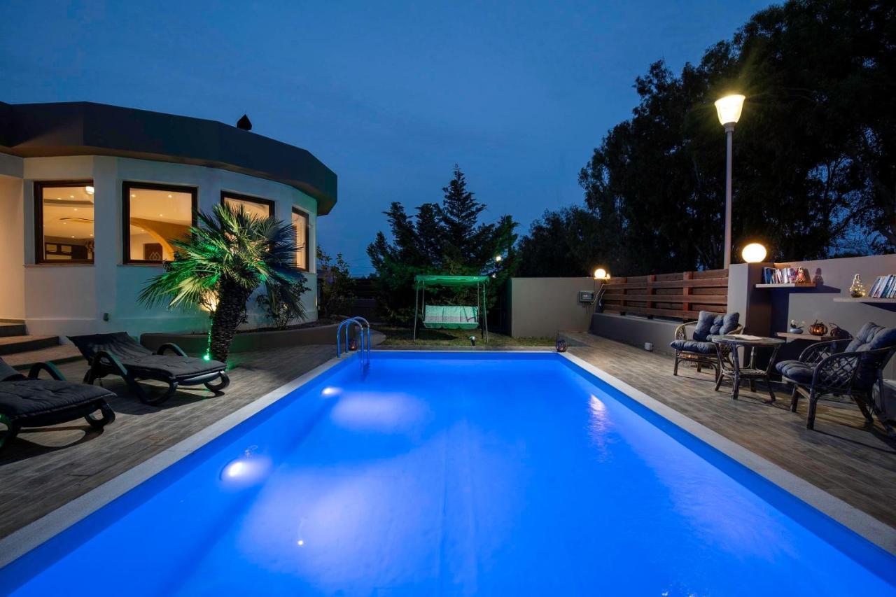 Maia Luxury Pool Villa Afantou Bagian luar foto