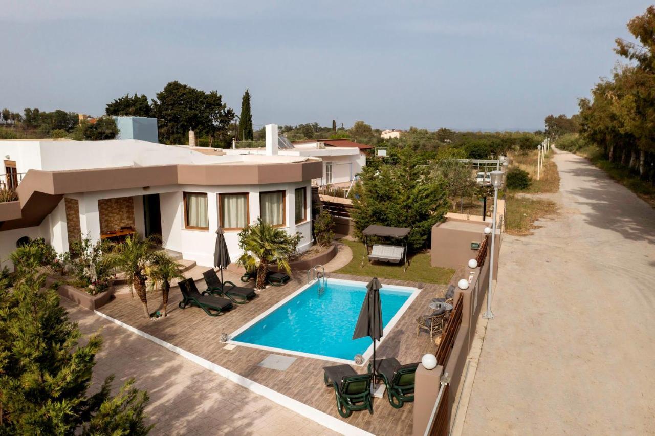 Maia Luxury Pool Villa Afantou Bagian luar foto
