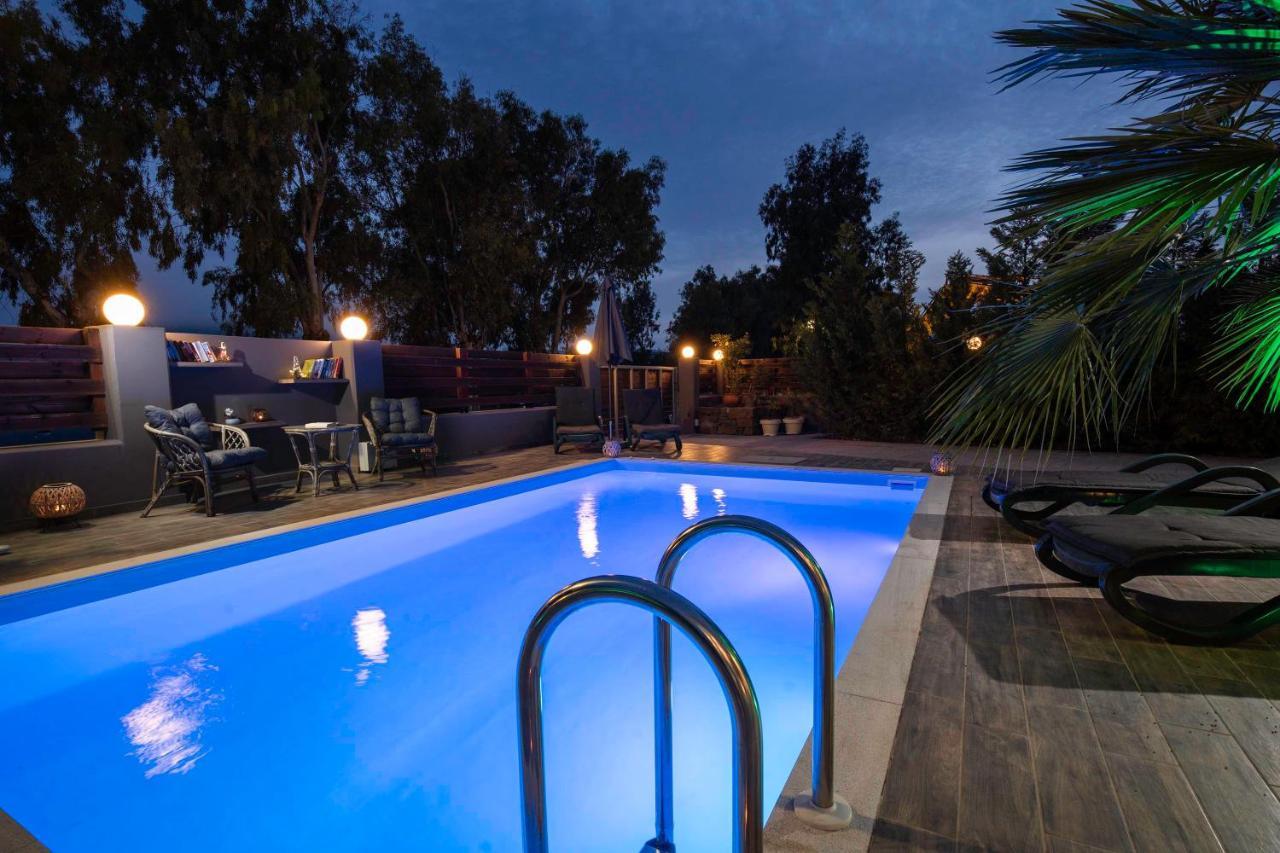 Maia Luxury Pool Villa Afantou Bagian luar foto